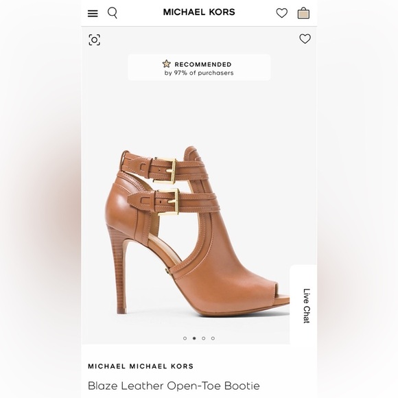 MICHAEL KORS Blaze Open-Toe Acorn Bootie ! BRAND NEW ! SOLD OUT ! - Picture 15 of 16